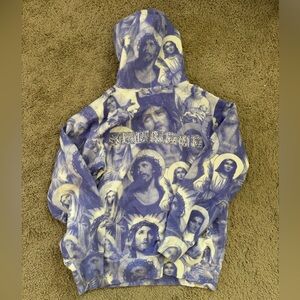 Supreme Jesus and Mary Purple Hoodie